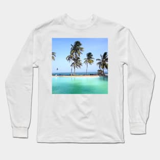 Palm trees and ocean breeze Long Sleeve T-Shirt